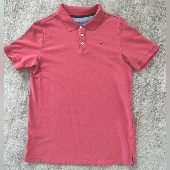 Vineyard Vines by Target Kids Sz XL Pink/Coral Short Sleeve Pique Polo - Picture 1 of 3